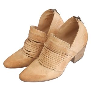 Bed Stu Through Tan Leather Women's‎ Ankle Boots Size 6 Western Coastal Cowgirl